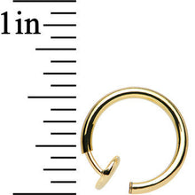 Load image into Gallery viewer, 3/8 Gold Titanium IP Spring Loaded Fake Nose Ring Body Jewelry Hoop