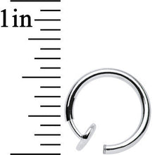 Load image into Gallery viewer, 3/8 Silver Titanium IP Spring Loaded Fake Nose Ring Body Jewelry Hoop