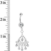Load image into Gallery viewer, Clear Gem Aristocratic Grandeur Chandelier Belly Ring
