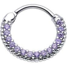 将图片加载到图库查看器,16G 3/8 Tanzanite CZ Ring of Brilliance Septum Clicker