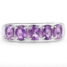 将图片加载到图库查看器,1.70 Carat Genuine Amethyst .925 Sterling Silver Ring