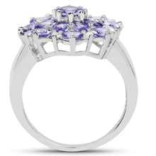 Load image into Gallery viewer, 3.37 Carat Genuine Tanzanite and White Topaz .925 Sterling Silver Ring