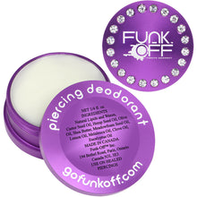 Load image into Gallery viewer, Clear Gem Purple Funk-Off Piercing Deodorant