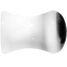 Load image into Gallery viewer, 2G White Black Acrylic Adoring Heart Saddle Plug