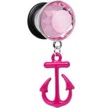 将图片加载到图库查看器,1/2 Pink Dangling Anchor Steel Plug