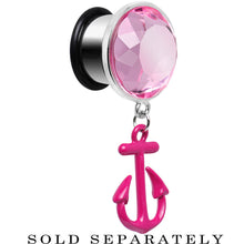 将图片加载到图库查看器,9/16 Pink Dangling Anchor Steel Plug