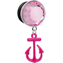 将图片加载到图库查看器,9/16 Pink Dangling Anchor Steel Plug