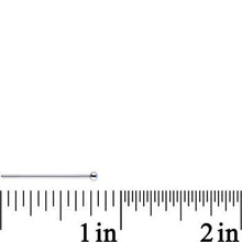 Load image into Gallery viewer, 20G 3/4 Aurora CZ Steel Straight Fishtail Nose Ring 2mm