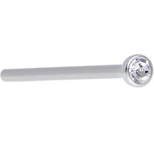 Load image into Gallery viewer, 18G 3/4 Clear CZ Steel Straight Fishtail Nose Ring 2mm