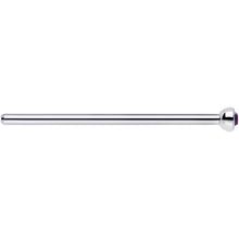 Load image into Gallery viewer, 18G 3/4 Purple CZ Steel Straight Fishtail Nose Ring 2mm
