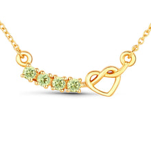 Load image into Gallery viewer, 0.28 Carat Genuine Peridot .925 Sterling Silver Necklace