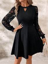 Load image into Gallery viewer, Luxury Black Long Sleeve Mini Dress Sophisticated & Timeless Dress