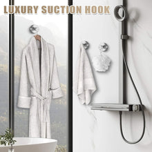 Load image into Gallery viewer, 2-Pack: Strong Suction Cup Hooks β Silver Brushed Stainless Steel, No Drilling Required