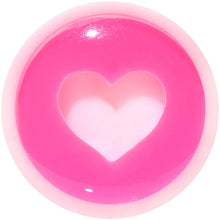 将图片加载到图库查看器,0G White Pink Acrylic Adoring Heart Saddle Plug