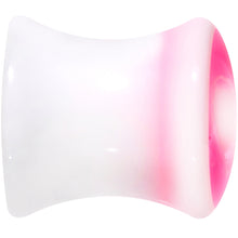 将图片加载到图库查看器,0G White Pink Acrylic Adoring Heart Saddle Plug