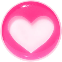 Load image into Gallery viewer, 18mm White Pink Acrylic Adoring Heart Saddle Plug