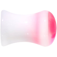 Load image into Gallery viewer, White Pink Acrylic Set Sail Nautical Anchor Saddle Plug Available in Sizes 6mm to 20mm