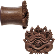 将图片加载到图库查看器,0G Organic Wood Dark Magic Hand Carved Plug Set
