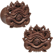 将图片加载到图库查看器,0G Organic Wood Dark Magic Hand Carved Plug Set