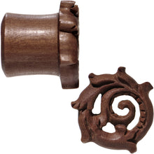 Load image into Gallery viewer, 9/16 Organic Wood Rebirth Hand Carved Plug Set