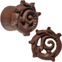 Load image into Gallery viewer, 9/16 Organic Wood Rebirth Hand Carved Plug Set