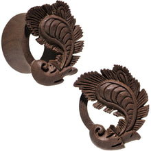 Load image into Gallery viewer, 1 inch Organic Wood Heaven's Nectar Hand Carved Plug Set