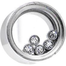 将图片加载到图库查看器,1/2 Moveable Clear Cubic Zirconia Stainless Steel Saddle Plug