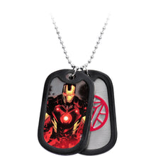 Load image into Gallery viewer, Licensed Steel Iron Man Double Dog Tag Pendant Necklace