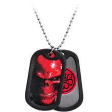 Load image into Gallery viewer, Licensed Steel Marvel Red Skull and Hydra Double Dog Tag Necklace