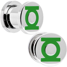 Load image into Gallery viewer, 00G Stainless Steel Licensed Green Lantern Screw Fit Plug Set