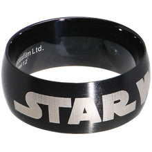 将图片加载到图库查看器,Licensed Black IP Star Wars Logo Ring