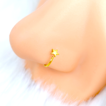 Load image into Gallery viewer, 20G 5/16 Gold IP Stainless Steel Evening Star Nose Hoop