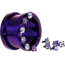 将图片加载到图库查看器,3/4 Purple Titanium Tunnels with Removable Dermal Tops