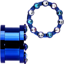 将图片加载到图库查看器,3/4 Dark Blue Titanium Tunnels with Removable Dermal Tops