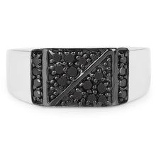 Load image into Gallery viewer, 0.35 Carat Genuine Black Diamond .925 Sterling Silver Ring