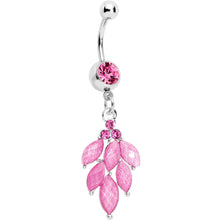 Load image into Gallery viewer, Pink Gem Elegant Chandlier Dangle Belly Ring
