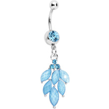 Load image into Gallery viewer, Aqua Gem Elegant Chandlier Dangle Belly Ring