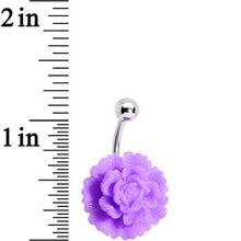 将图片加载到图库查看器,Light Purple Gerbera Flower Belly Ring