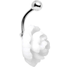 将图片加载到图库查看器,White Gerbera Flower Belly Ring