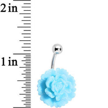 将图片加载到图库查看器,Aqua Gerbera Flower Belly Ring