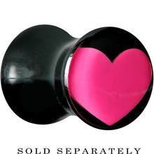 将图片加载到图库查看器,2G Black Acrylic Hot Pink Heart Saddle Plug