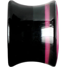 将图片加载到图库查看器,1/2 Black Acrylic Hot Pink Heart Saddle Plug
