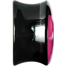 Load image into Gallery viewer, 5/8 Black Acrylic Hot Pink Heart Saddle Plug