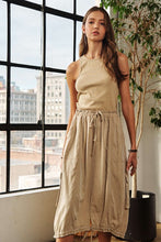 Load image into Gallery viewer, Drawstring Sleeveless Washed Dress For Women – Casual, Stylish, Comfortable, Versatile, Effortlessly Chic Dress for Everyday Wear