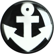 将图片加载到图库查看器,5/8 Black Acrylic Drop the White Anchor Saddle Plug