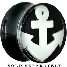 将图片加载到图库查看器,5/8 Black Acrylic Drop the White Anchor Saddle Plug