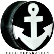 将图片加载到图库查看器,20mm Black Acrylic Drop the White Anchor Saddle Plug