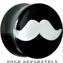 将图片加载到图库查看器,9/16 Black Acrylic White Mustache Saddle Plug