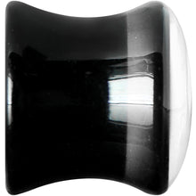 将图片加载到图库查看器,00G Black Acrylic White Heart Saddle Plug