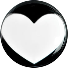 Load image into Gallery viewer, 5/8 Black Acrylic White Heart Saddle Plug